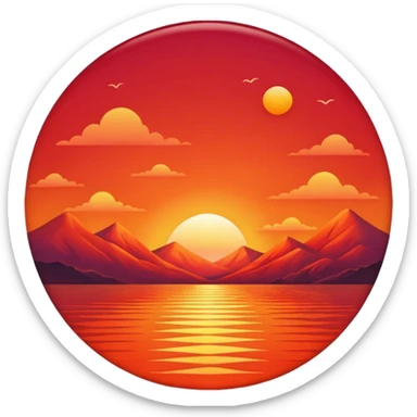 sunset sticker
