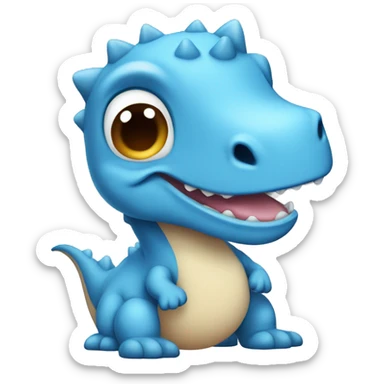 Baby blue dino no horns sticker