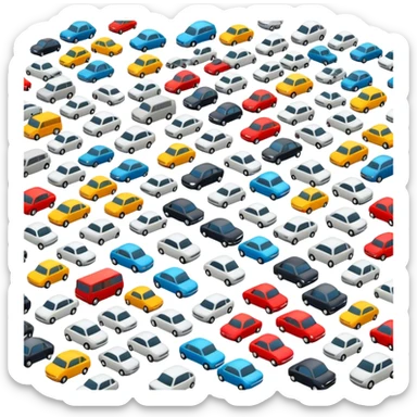 A lot of cars sticker