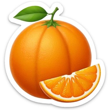 half Orange fruit sticker