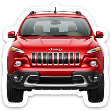Jeep Cherokee red suv sticker