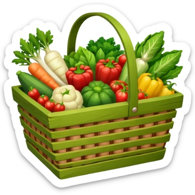 veg basket holder sticker