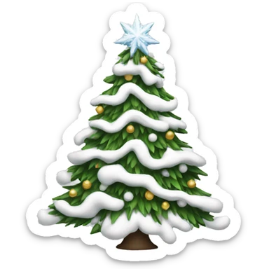 White Christmas tree sticker