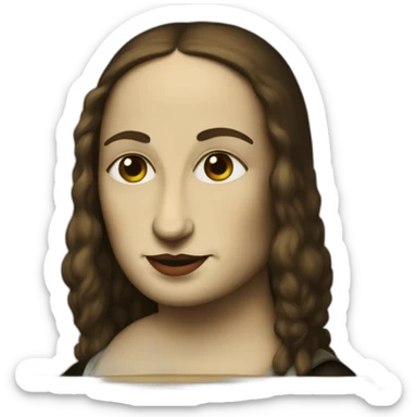 Grouchy Mona Lisa sticker