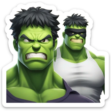 Hulk with gojo anime sticker