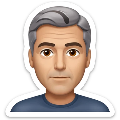 George clooney sighing sticker