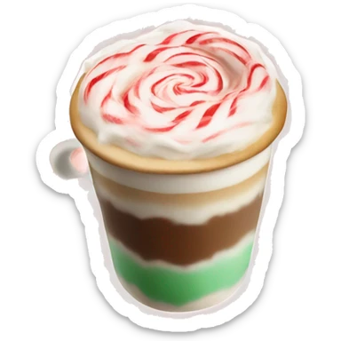 Peppermint latte sticker
