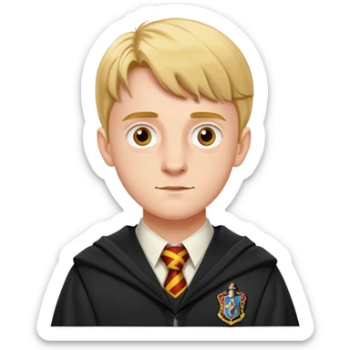 colin creevey in harry potter, wear hogwarts uniform sticker
