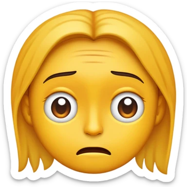 emoji com cara triste e bravo  sticker