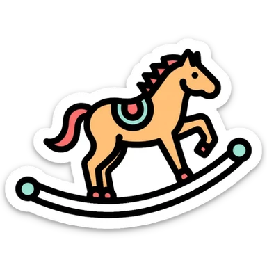 rocking horse sticker