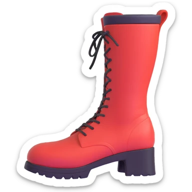 sturdy boot with foot kicking outward sticker