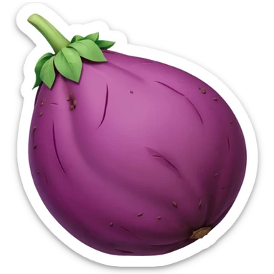 pointy purple sweet potato no green part sticker