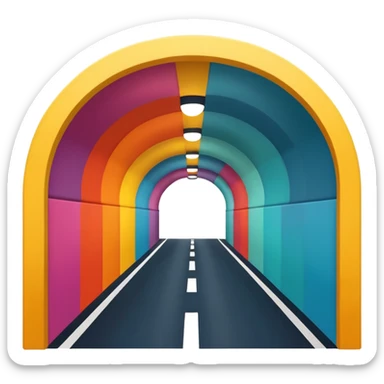 Flat design style tunnel sticker