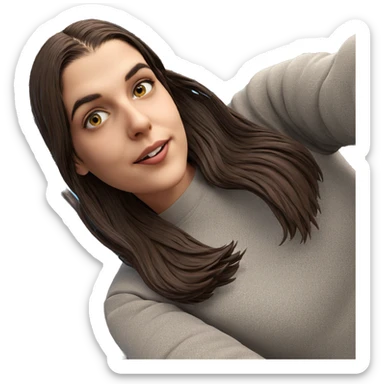 girl in nature under sky sticker