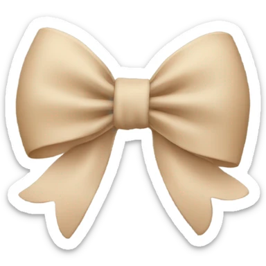 Beige bow sticker
