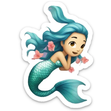 koi mermaid  sticker
