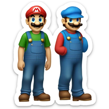 Mario and Luigi sticker