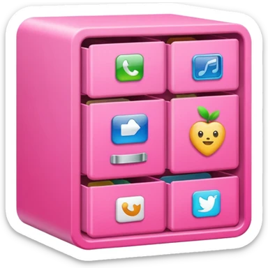 pink app drawer  sticker