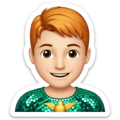 Robin with Sequin Outfit sticker