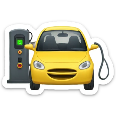 voiture électrique en charge sticker