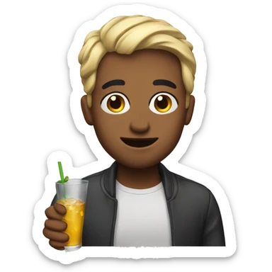 friends drinking coctels sticker