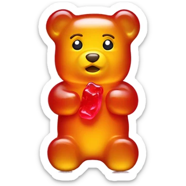 Gummy bear sticker