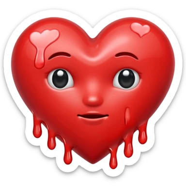 Melting heart in love  sticker