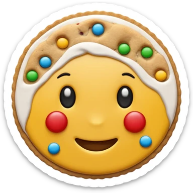 Unas galletas de navidad versión emoji sticker