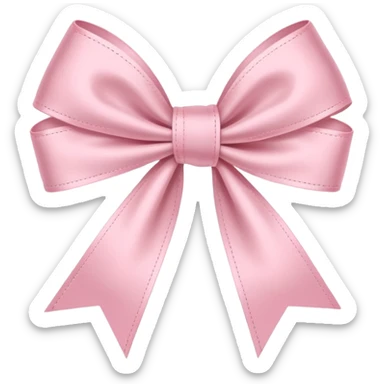 a baby pink thin ribbon bow sticker