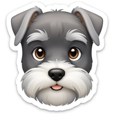 Doggie schnauzer cute boy sticker