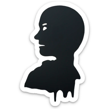 A shadow that represents grief sticker