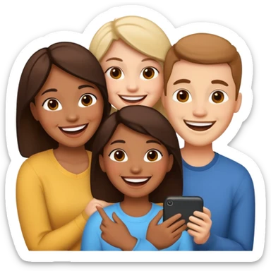 Three friends talking sticker