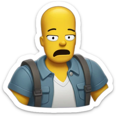 character from the Simpsons universe sticker
