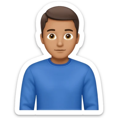 man in blue smart jumper and blue chinos sticker