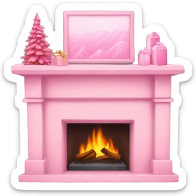 Winter Pink FirePlace sticker