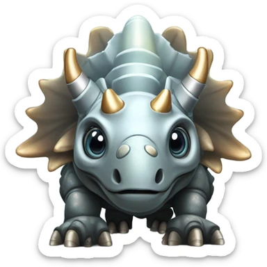 Triceratops robot sticker