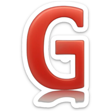 g letter red sticker