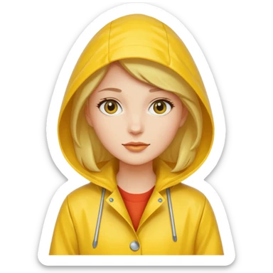 Raincoat Pedestrian woman sticker