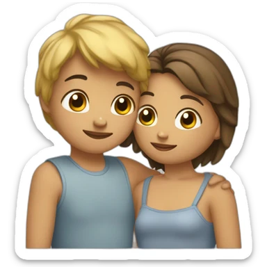 Deux amie qui ce font un calin sticker