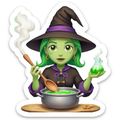 Soldado green witch cooking potion sticker