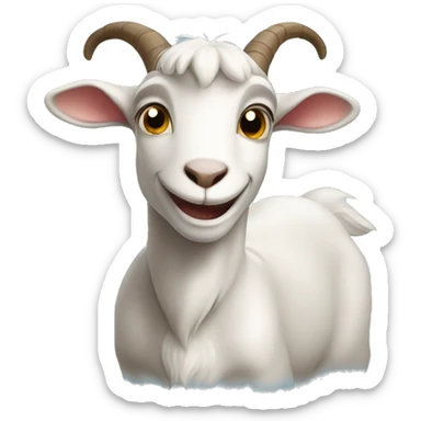 Happy goat sticker