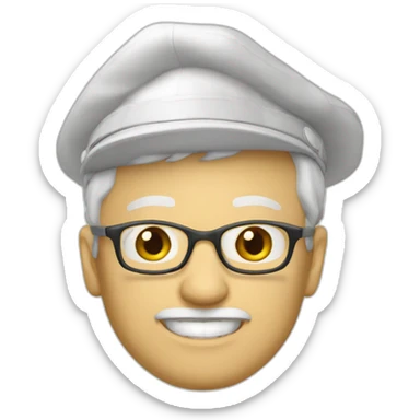 university directeur 47 old white cap sticker