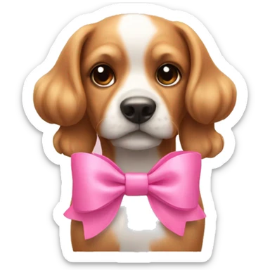 Dog bow pink sticker