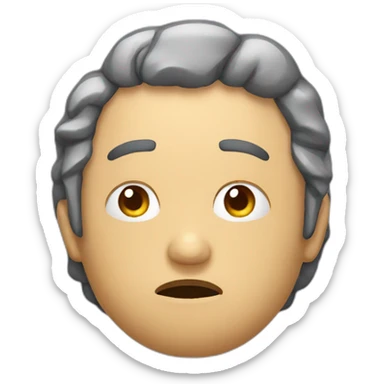 persona obesa triste sticker