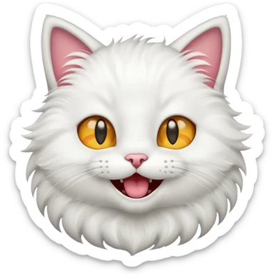 cat with star eyes and smiling with mouth open sticker