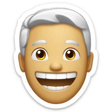 a man laughing and pointing sticker