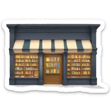 Bookstore with lights sticker