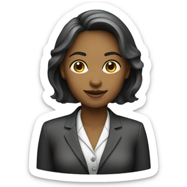 I want a emoji in apple design for hiring as woman  sticker