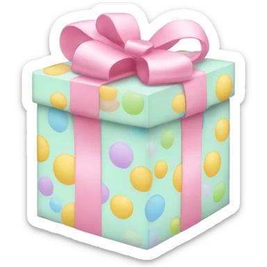 pastel gift box sticker
