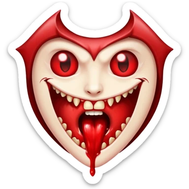 vampire bite sticker